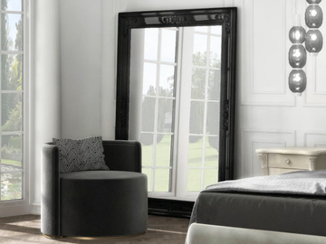 OLIVER - Freestanding rectangular framed wooden mirror by CASA +39 - view 2
